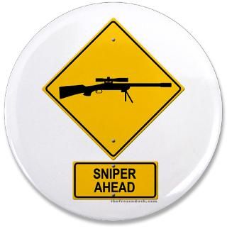 Sniper Warning   Rifle Rectangle Magnet (100 pack)
