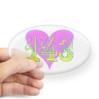 143   I Love You Oval Decal for $4.25