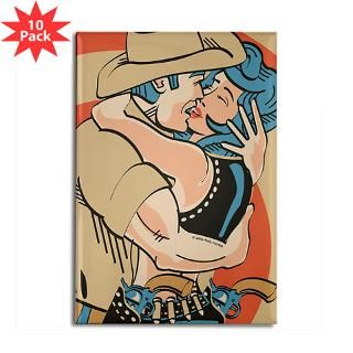 Sexy Western Cowboy Cowgirl Kissing Pop Art  Retro Retro