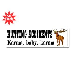 hunting accidents sticker bumper 50 pk $ 146 99