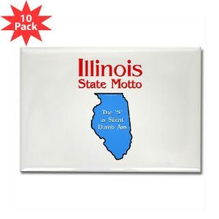 Illinois State Motto Rectangle Magnet (10 pack)