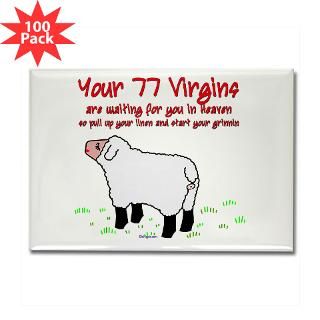 77 virgins rectangle magnet 100 pack $ 142 99