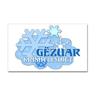 Gezuar Krishtlindjet Snowflak Sticker (Rectangular