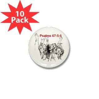 Psalms 675 6 Worship Him Mini Button (10 pack)
