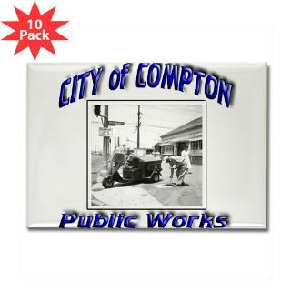 Compton Public Works Rectangle Magnet (10 pack)