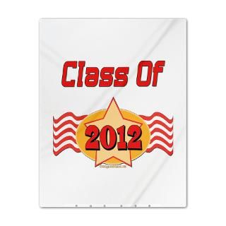 Class of 2012 star with stripes design in golden orange and red.