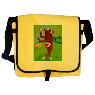 Golf Sock Monkey Messenger Bag