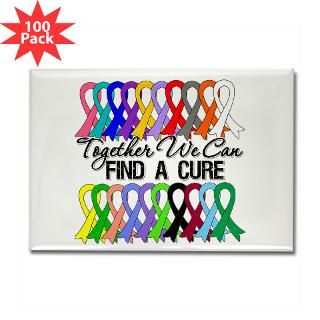 together we can find a cure rectangle magnet 100 $ 168 99