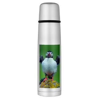 Animal Gifts  Animal Drinkware  Funny puffin Large Thermos