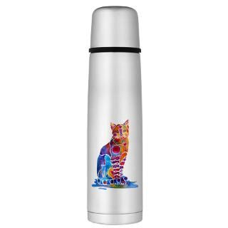 Abstract Cat Gifts  Abstract Cat Drinkware  Whimsical Elegant Cat