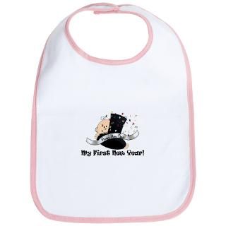 1St New Year Gifts  1St New Year Baby Bibs  Top Hat New Year Bib