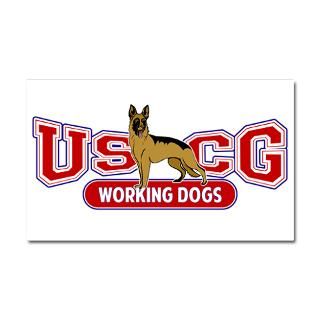 USCG Working Dogs Car Magnet 20 x 12