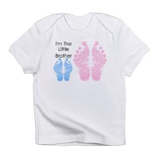 Baby Gifts  Baby T shirts  Little Brother (BS) Footprints Infant