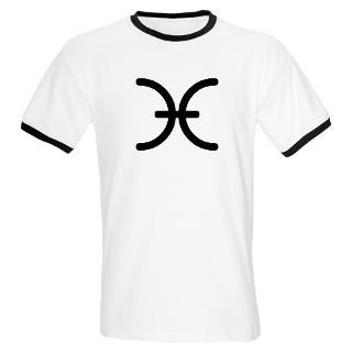 Pisces February 20   March 20  Symbols on Stuff T Shirts Stickers