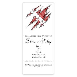 Dive Flag Torn Diver Invitations by Admin_CP6651516