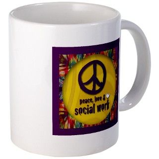 Love Gifts  Love Drinkware  Peace, Love, & Social Work Mug