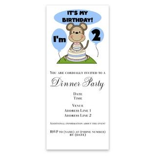 Boy Monkey 2nd Birthday Invitations by Admin_CP1147651
