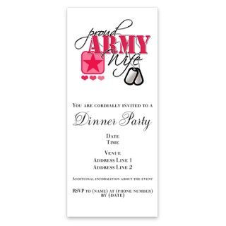 Proud Army Wife with Dog Tags Invitations by Admin_CP3874298