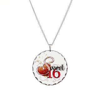 Sweet 16 Car Heart Necklace by pinkinkart