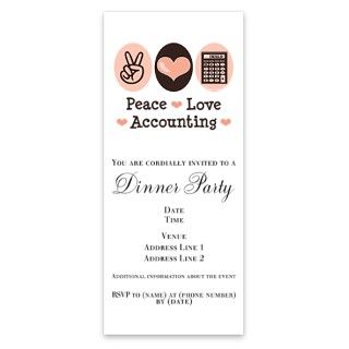 Peace Love Accounting Accountant T S The Invitations by Admin