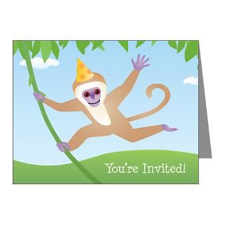 Monkey Party Invitations (Pk of 20)  Animal Gifts  Animals