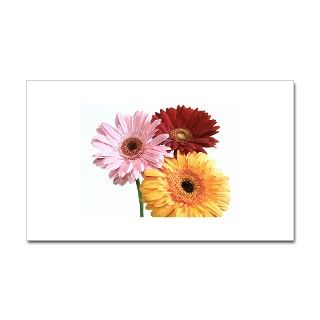 Gerbera Trio Rectangle Sticker by 805_DesignCo