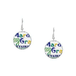 Fat Tuesday Gifts  Fat Tuesday Jewelry  Mardi Gras Metairie Earring