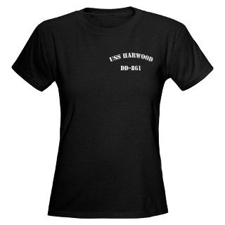 861 Gifts  861 T shirts  USS HARWOOD Womens Dark T Shirt