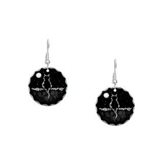 Black Gifts  Black Jewelry  Cat on a Starry Night   Earring Circle