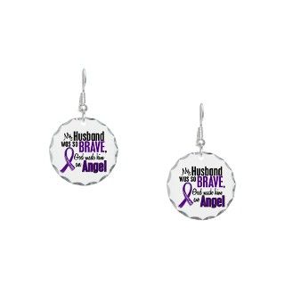 Honor Gifts  Honor Jewelry  Angel 1 Pancreatic Cancer Earring Circle