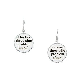 221B Gifts  221B Jewelry  Three Pipe Problem Earring Circle Charm