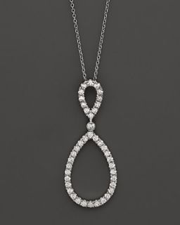 Roberto Coin 18K White Gold Teardrop Pendant Necklace, .62 ct. t.w
