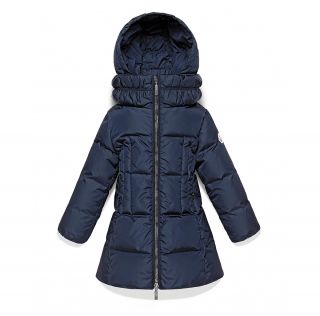 Moncler Girls Nim Long Puffer Jacket   Sizes 12 14