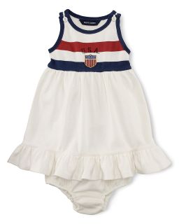 Ralph Lauren Childrenswear Toddler Girls Team USA Olympic Romper