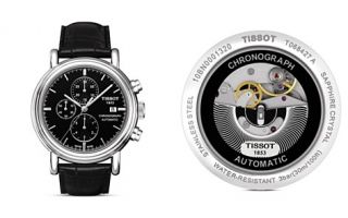 Tissot Carson Mens Black Automatic Chronograph Classic Watch, 43mm_2