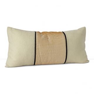 Park Luxe Herringbone Hemstitch Pintuck Decorative Pillow, 12 x 22