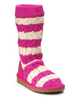 Classic Stripe Cable Knit Boots   Sizes 13, 1 4 Child