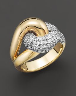 Diamond Knot Ring in 14 Kt. Yellow Gold, 1.30 ct. t.w.