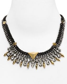Juicy Couture Rhinestone Spike Collar Necklace, 15