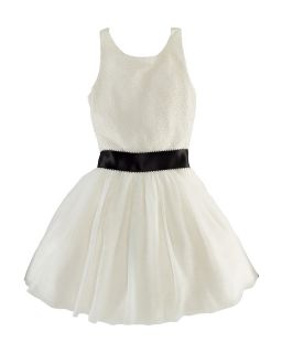 Lauren Childrenswear Girls Beaded Chiffon Tulle Dress   Sizes 7 16