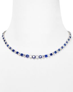 Crislu Cubic Zirconia Tennis Necklace, 16