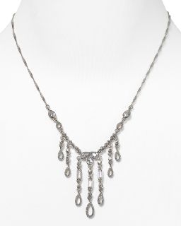 Carolee Classic Sparkle Linear Frontal Necklace, 17