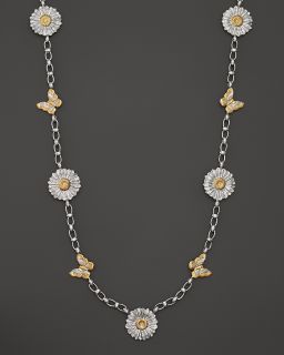 Buccellati Sterling Silver and 18K Gold Daisy and Butterfly Chain