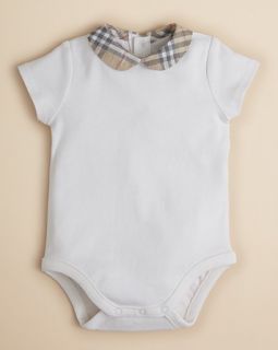 Girls’ Check Collar Bodysuit – Sizes 3 18 Months