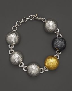 Gurhan Silver and 24K Gold Dome Bracelet