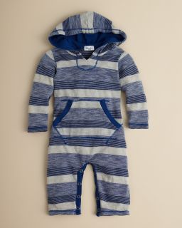  Oatmeal Stripe Hooded Coverall   Sizes 3 24 Months
