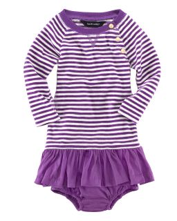 Infant Girls Stripe Velour Dress   Sizes 9 24 Months