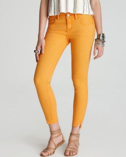 Free People Jeans   Herringbone Crop Skinny in Marigold