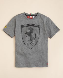 puma boys ferrari logo tee sizes s xl price $ 28 00 color heather grey