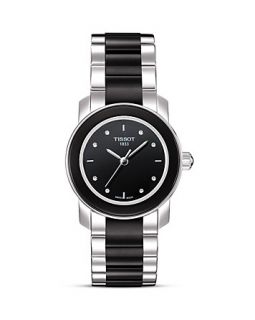 Tissot Cera Womens Black Diamonds Ceramic Quartz Watch, 28mm